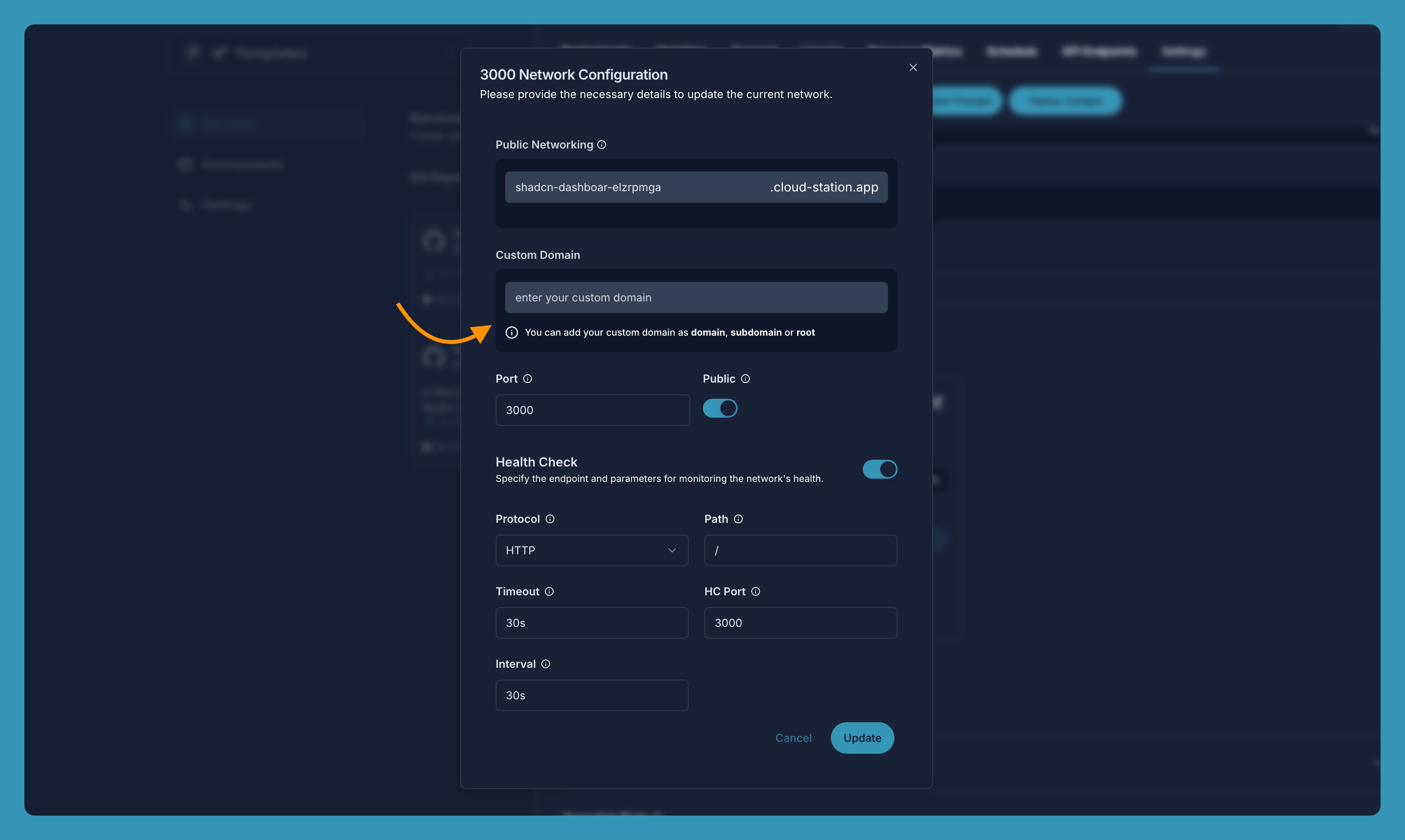 CloudStation Add New Custom Domain