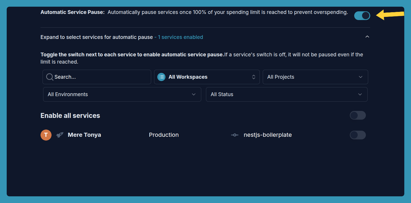 Automatic Service Pause 