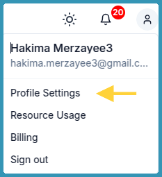 Go To Profile Settings