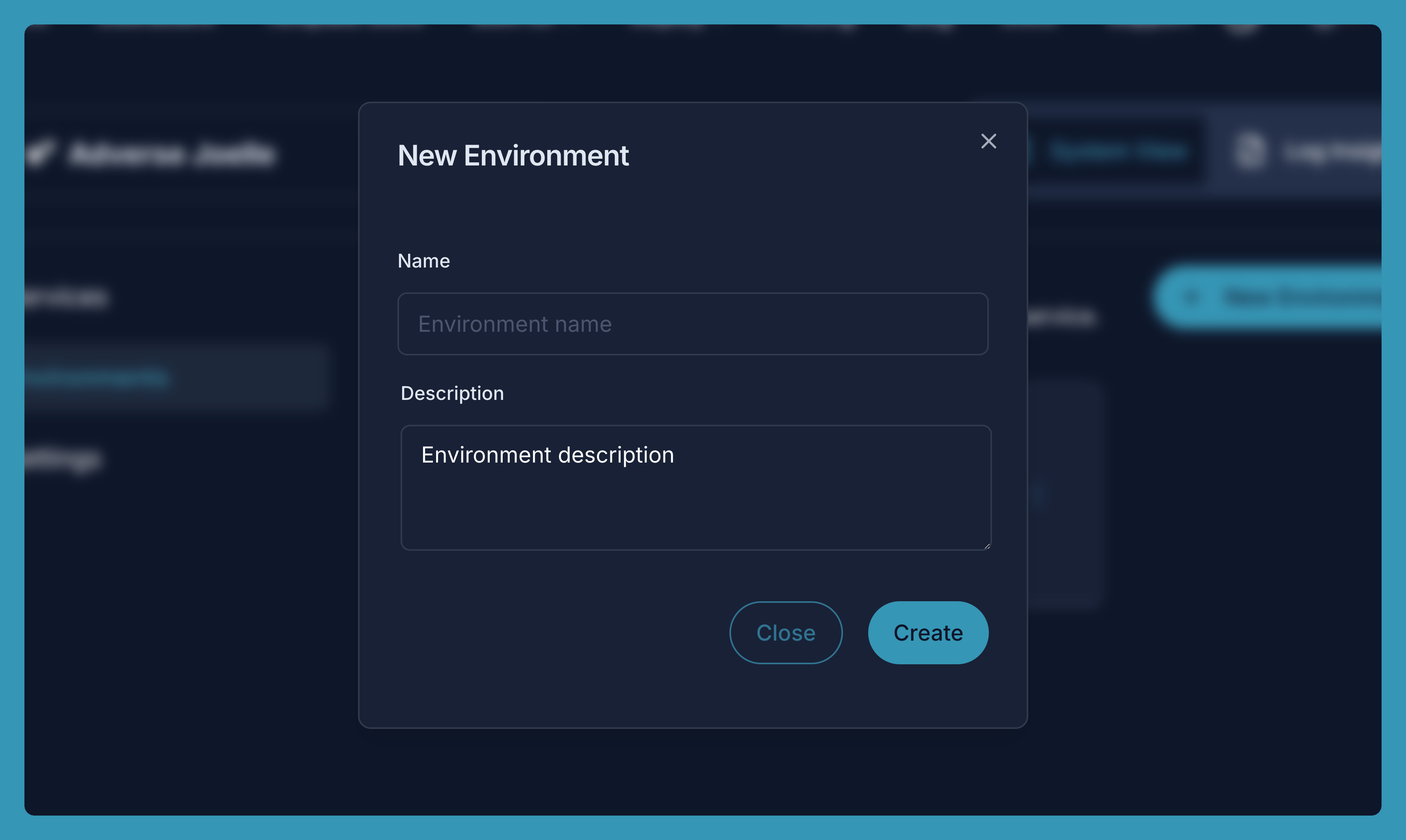 CloudStation New Environment Modal