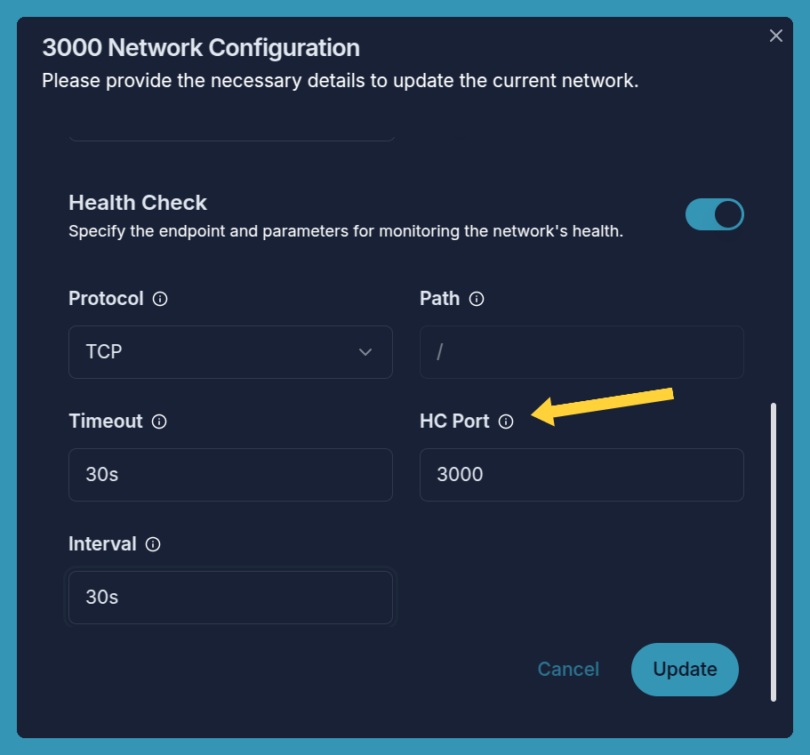 Healthcheck Port