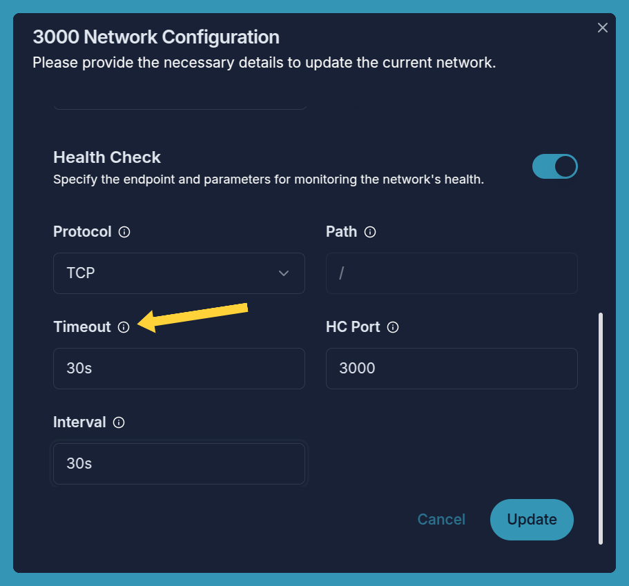 Healthcheck Timeout